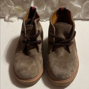 Gucci Kids Brown Suede Chukka Boots